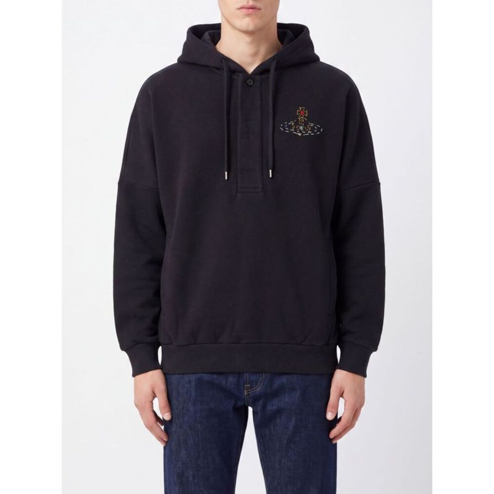 Vivienne Westwood Men Relaxed Fit Cotton Vivienne Westwood Hoodie With Orb Logo
